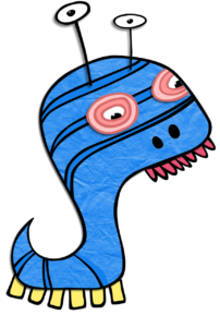 blauw-monster